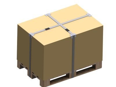 Box-on-pallet-strapped